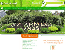 Tablet Screenshot of municipalite.saint-armand.qc.ca
